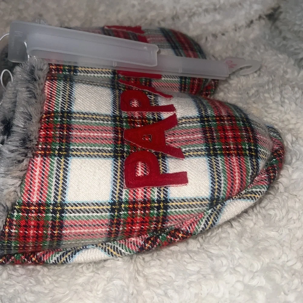 NWT men’s Papa Elf Plaid Christmas Slide Slippers - Wondershop, sz 9-10